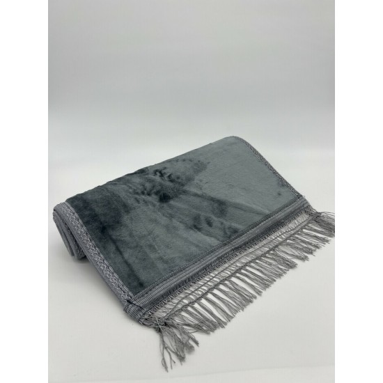 Tapis prière enfant gris Epais