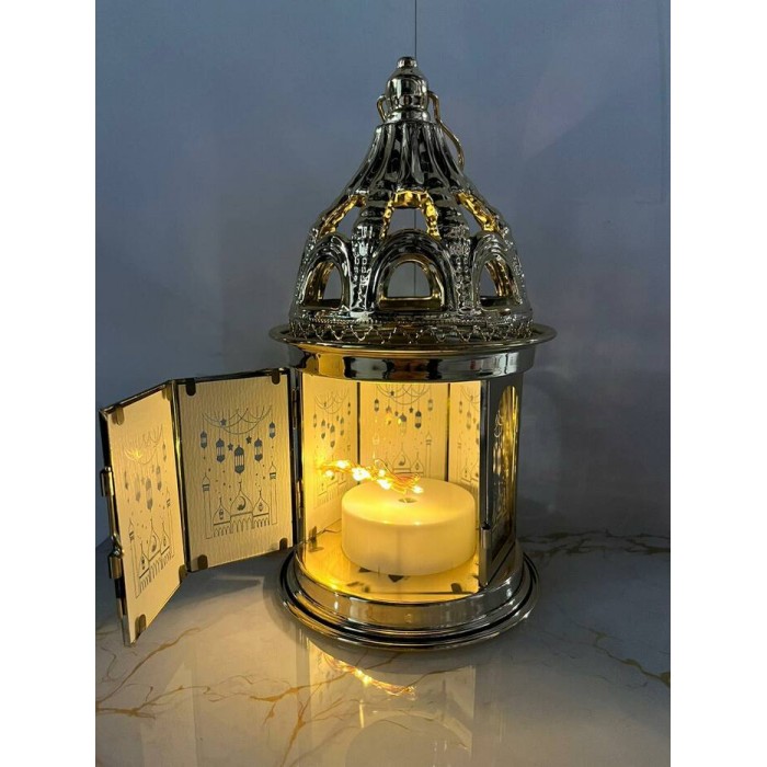 Lanterne ronde lumineuse metalique Lanterne ronde lumineuse metalique