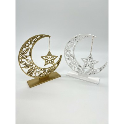 double lune dore et blanc 