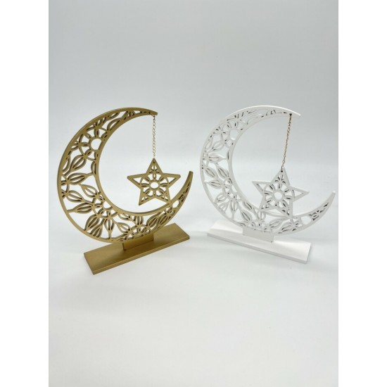 double lune dore et blanc 