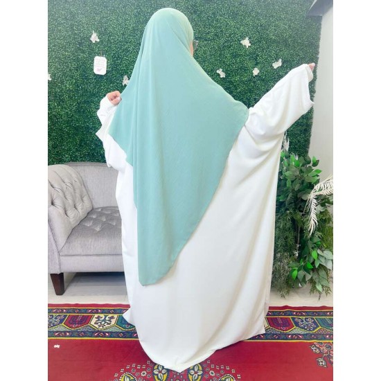 long khimar turquoise en jazz long khimar turquoise en jazz