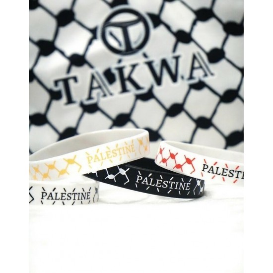 Bracelet Palestinien Keffiyeh - Noir et Blanc