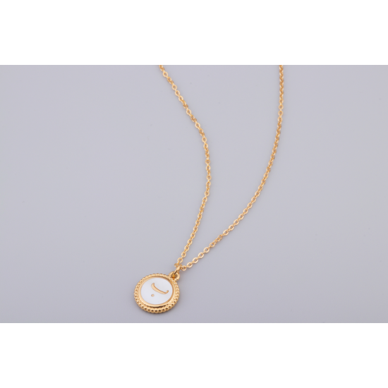 Pendentif doré avec insertion d'un médaillon en...
