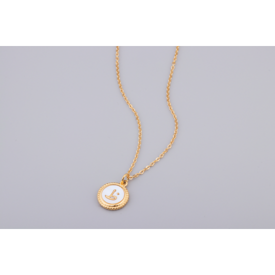 Pendentif doré avec insertion d'un médaillon en...