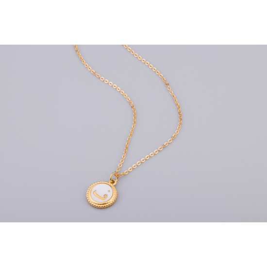 Pendentif doré avec insertion d'un médaillon en...