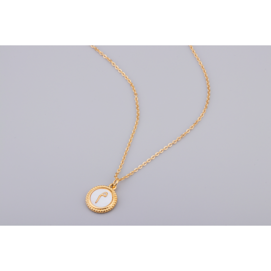 Pendentif doré avec insertion d'un médaillon en...