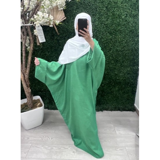 Abaya en lin vert