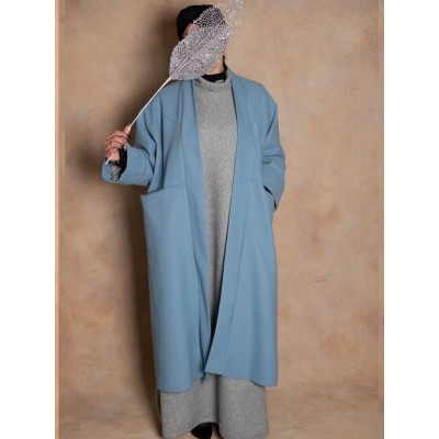 Gilet épais bleu pastel