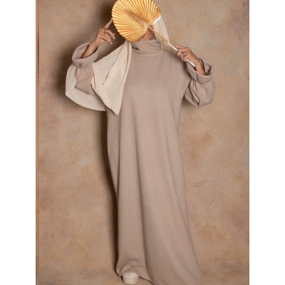 Robe pull beige