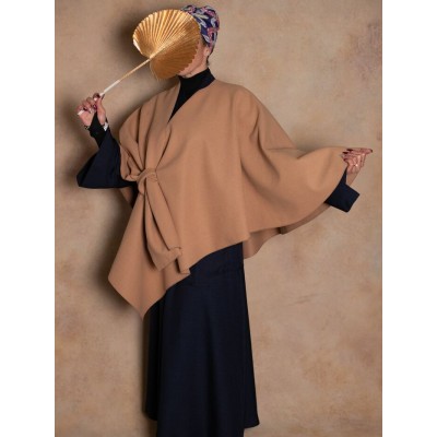 Cape chaude couleur camel