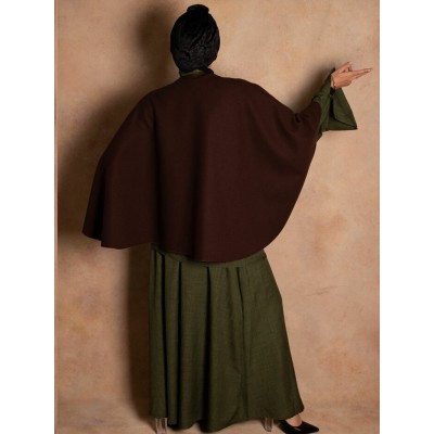 Cape chaude couleur marron