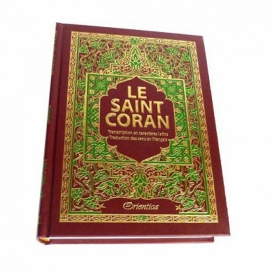 Le Saint Coran Phonétique translittération Couverture cartonnée rouge 