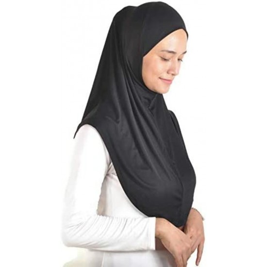 Hijab noir Lycra 1 piece