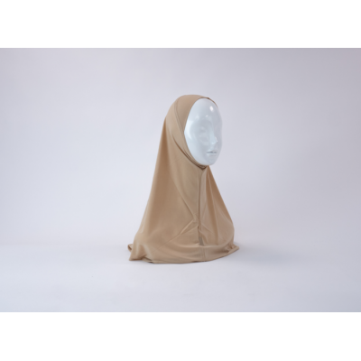 Hijab lycra  1 piece  camel foncé