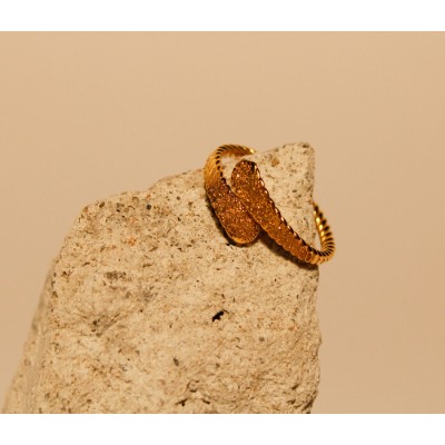 Bague doré double
