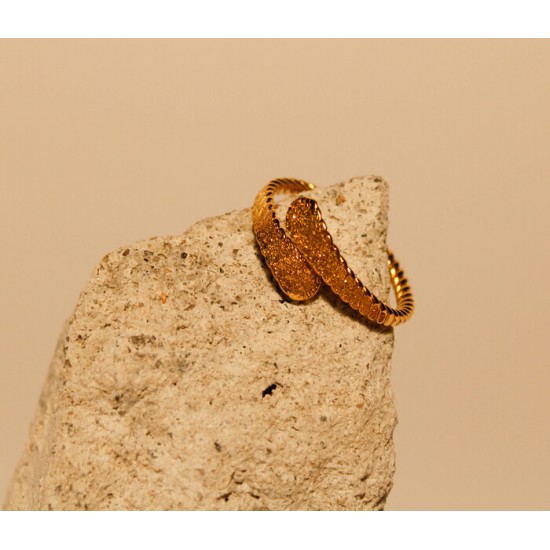 Bague doré double