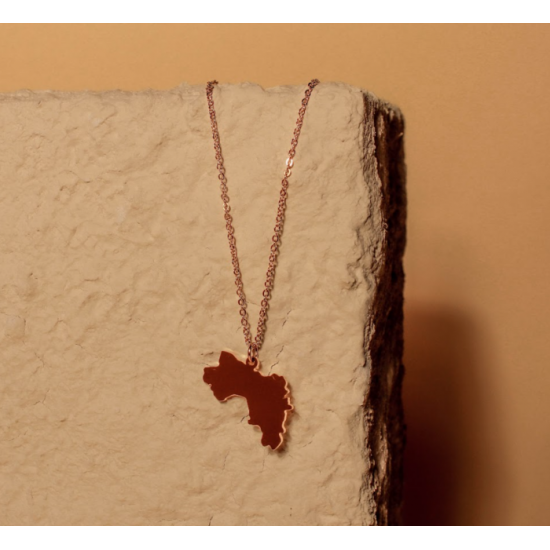 Collier Pays doré Acier inoxydable - CAMEROUN Collier Pays doré Acier inoxydable - CAMEROUN