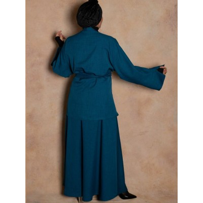 Ensemble 3 pieces jupe et chemise kaki