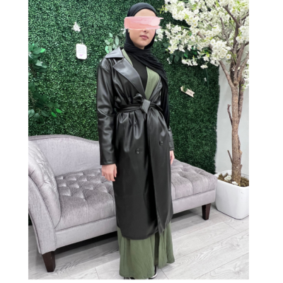 Trench simili cuir noir Trench simili cuir noir