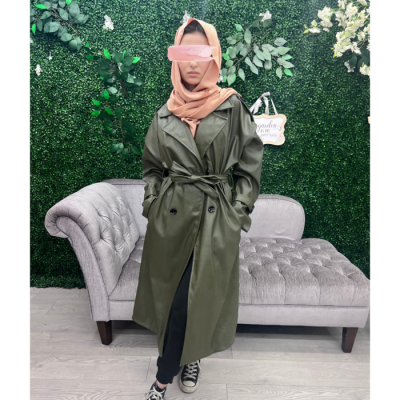 Trench simili cuir kaki Trench simili cuir kaki