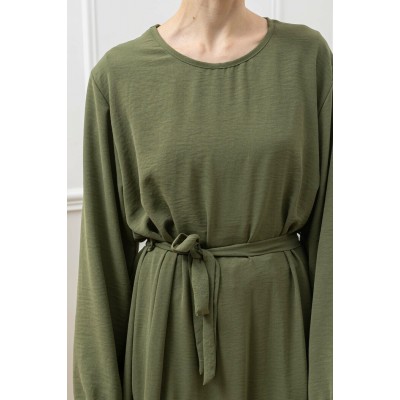 Abaya Longue Bohème vert Olive