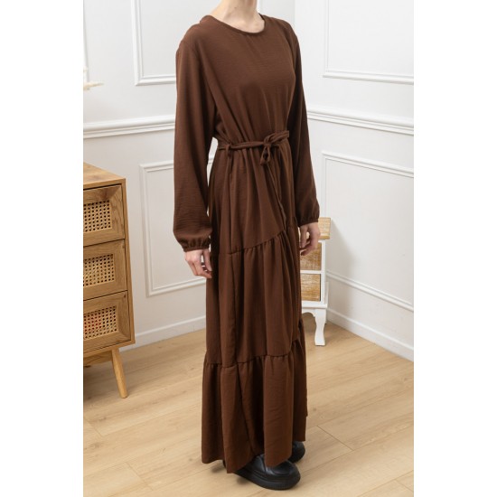Abaya Longue Bohème marron Abaya Longue Bohème marron