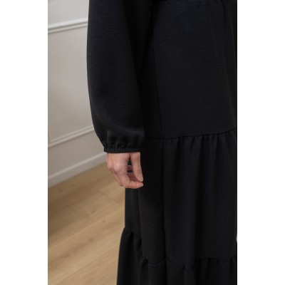 Abaya Longue Bohème noir