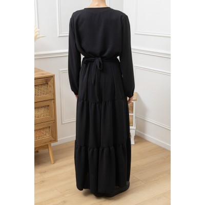 Abaya Longue Bohème noir