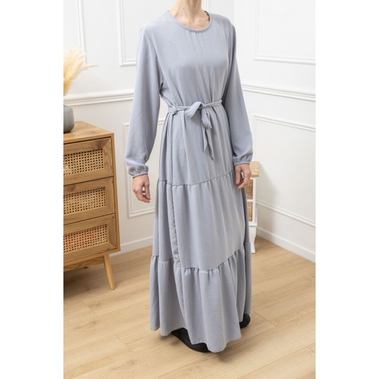 Abaya Longue Bohème gris Abaya Longue Bohème gris