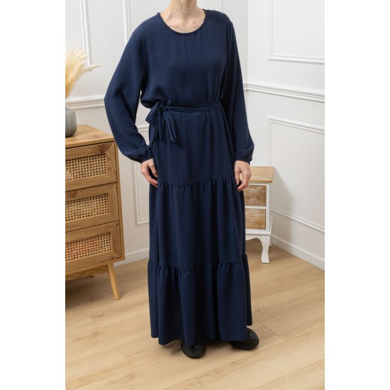 Abaya Longue Bohème bleu nuit Abaya Longue Bohème bleu nuit