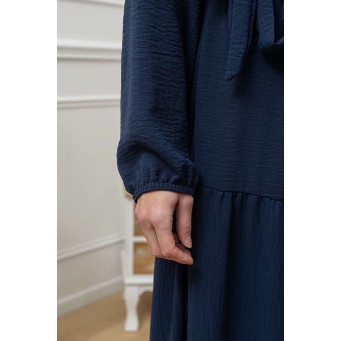 Abaya Longue Bohème bleu nuit Abaya Longue Bohème bleu nuit