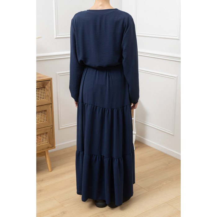 Abaya Longue Bohème bleu nuit Abaya Longue Bohème bleu nuit