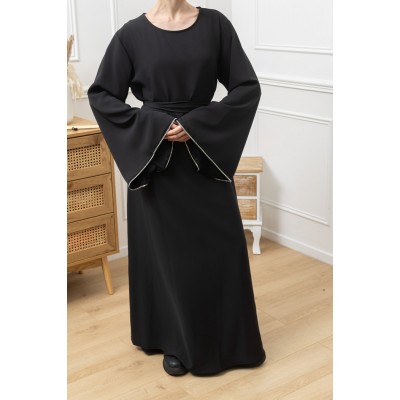 Abaya Noir manches évasées