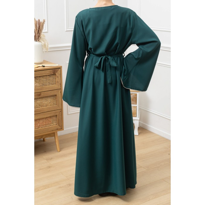 Abaya Vert manches évasées Abaya Vert manches évasées