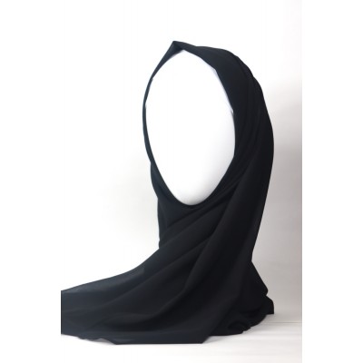 Hijab chiffon noir