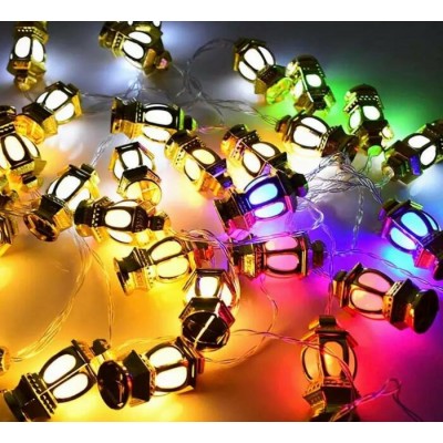 Lanterne lumineuse Ramadan dore