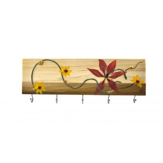 Plaque murale à 5 crochets - Porte-clés - Tulipa