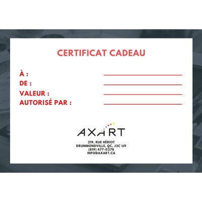 Certificat cadeau rouge