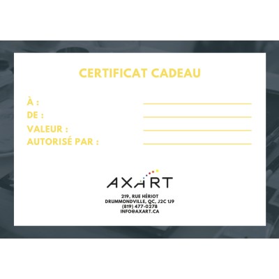 Certificat cadeau jaune