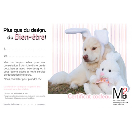 Certificat cadeau pour Pâques