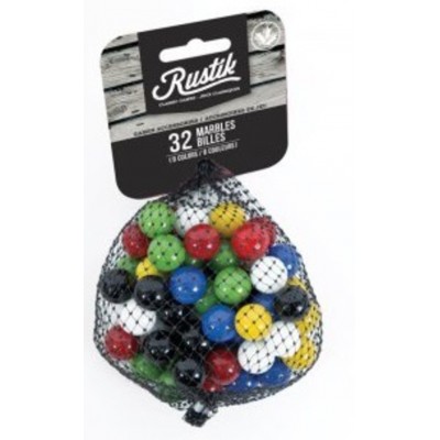 Rustik - 32 billes pour jeu de Tock 8 joueurs