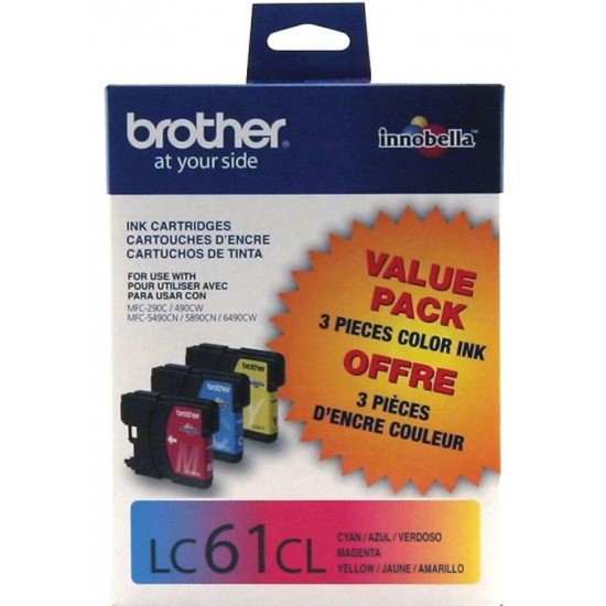 Cartouche d'encre Brother LC61 3 couleurs
