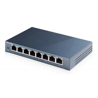 Switch de bureau 8 ports 10/100/1000Mbps - Boîtier métal