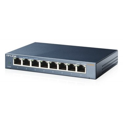 Switch de bureau 8 ports 10/100/1000Mbps - Boîtier métal