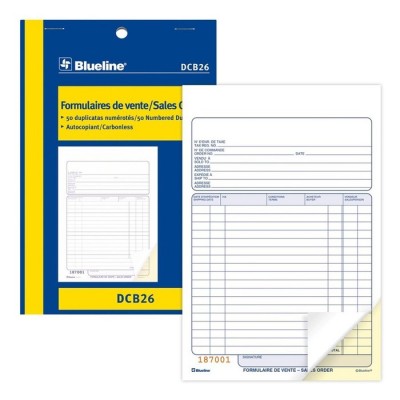 Blueline - Formulaire de vente (DCB26) 2 copies