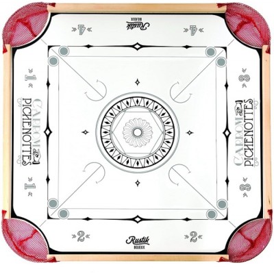 Rustik - Jeu de pichenotte/carrom 2 en 1