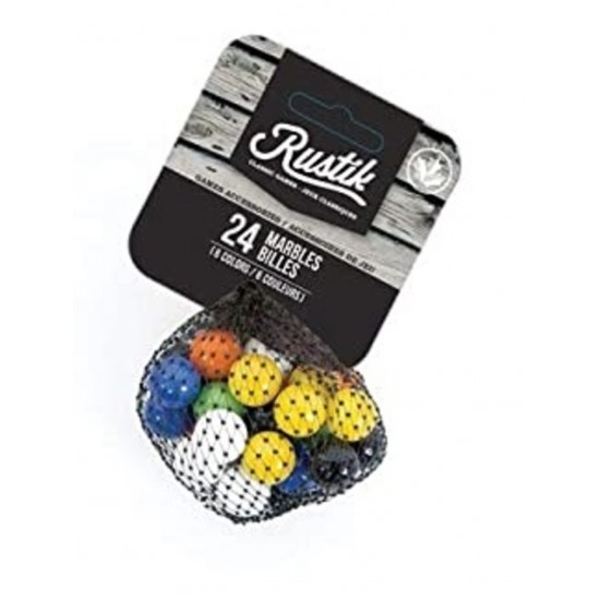 Rustik - 24 billes pour jeu de Tock 6 joueurs