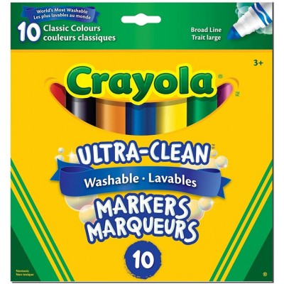 Crayola - Boîte de 10 marqueurs lavables...