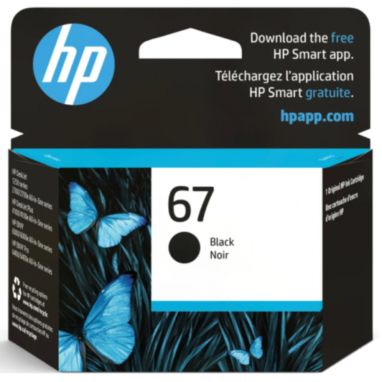 Cartouche d'encre HP 67 noir