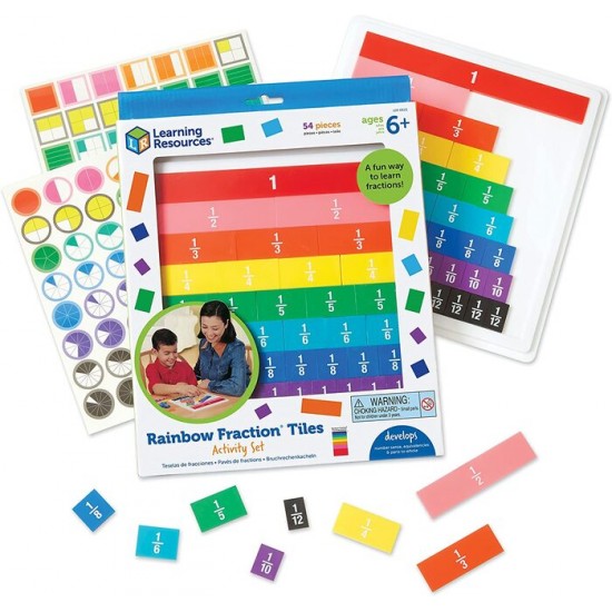 Learning Resources - Rainbow Fraction - Tuiles avec plateau